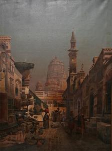 LARSON Urban 1900-1900,Damascus street scenes, a pair,Sotheby's GB 2007-12-12