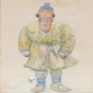LARSSON Carl Olof 1853-1919,A Sami in winter dress,Bruun Rasmussen DK 2015-12-07