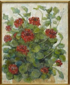 LARSSON Olle 1926,Pelargonia,Uppsala Auction SE 2015-04-14