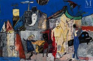LARUS Eliane,Etude pour le mur en céramique de la rue Vandrezan,1996,Millon & Associés 2023-06-15