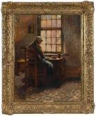 LARY Roland 1855-1932,Reading By a Window,Brunk Auctions US 2020-03-28
