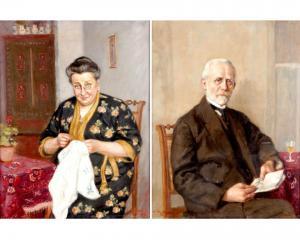 LASAK Oldrich 1884-1968,Bildnispaar,1922,Auktionshaus Citynord DE 2023-09-02