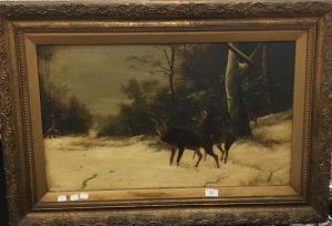 LASCHKE E,Deer in Winter Landscape,1902,Rowley Fine Art Auctioneers GB 2020-01-11
