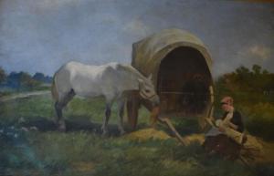 LASELLAZ Gustave François 1848-1910,Paysanne allaitant dans les champs,Millon & Associés 2018-12-18