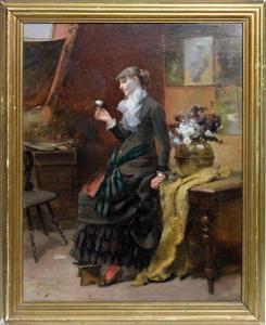 LASELLAZ Gustave François 1848-1910,The Artist's Muse,Anderson & Garland GB 2022-03-29
