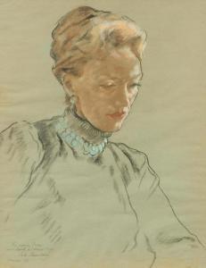 LASERSTEIN Lotte 1898-1993,Portrait of a woman,1956,Galerie Koller CH 2016-12-02
