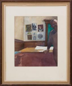 LASKER Joe 1919,FIGURE IN INTERIOR,Stair Galleries US 2017-01-25