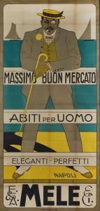 LASKOFF Franz,Manifesto pubblicitario Magazzini Mele,1900,Galleria Pananti Casa d'Aste 2022-02-18