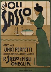 LASKOFF Franz,Manifesto pubblicitario Oli Sasso,1910,Galleria Pananti Casa d'Aste 2022-02-18