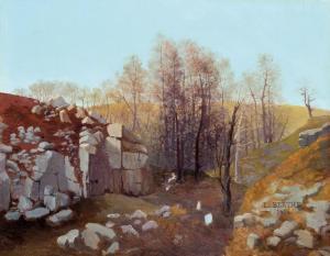 LASSIEUR Berthe 1882-1919,Rocky landscape in autumn,1906,Nagyhazi galeria HU 2015-05-27
