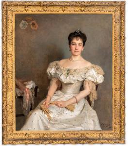 LASZLO DE LOMBOS Philip Alexius 1869-1937,Portrait of Countess Albert Apponyi,1897,Nagyhazi galeria 2023-12-12