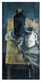 LASZLO somogyi soma 1916,Still-life with pitcher and corked botted,CRN Auctions US 2009-06-28