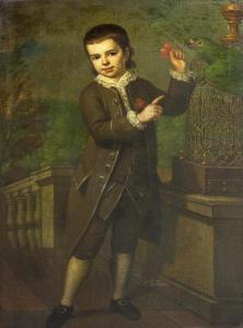 LATHAM James,Portrait of a Young Boy feeding a Macaw Parrot,Fonsie Mealy Auctioneers 2018-10-10