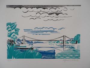 LATOUR Alfred 1888-1964,Pont suspendu sur la Loire,1928,Sadde FR 2020-02-05