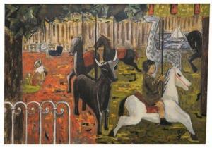 LATOUR Jean 1907-1973,Le carrousel au jardin du Luxembourg,Aguttes FR 2010-12-16