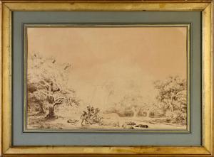 LATOUR Joseph Pierre T,L'attaque d'un cavalier dans un paysage,1849,Coutau-Begarie 2023-03-29