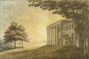 LATROBE Benjamin Henry,A VIEW OF MOUNT VERNON WITH THE WASHINGTON FAMILY ,1796,Sotheby's 2013-01-25