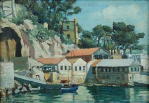 LATSO E,Mediterranean Harbour Scene,Cheffins GB 2009-03-26