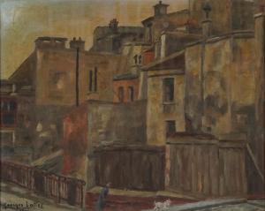 LATTES Georges 1907-1989,Street scene with figure and dog,1944,Eastbourne GB 2023-01-11