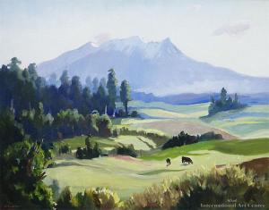 LATTEY Edward B. 1899-1986,Ruapehu from Ohakune,International Art Centre NZ 2010-12-09