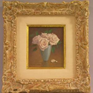 LATTIMORE Andrew,Pink Roses in a Teal Vase.,Skinner US 2009-07-15