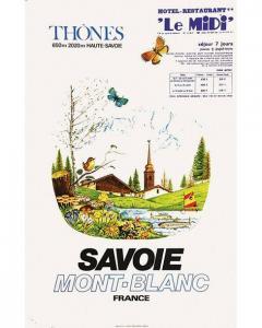 LATY Y 1900-1900,Thones Savoie Mont Blanc Hotel Restaurant " Le Midi ",1973,Artprecium FR 2020-07-10