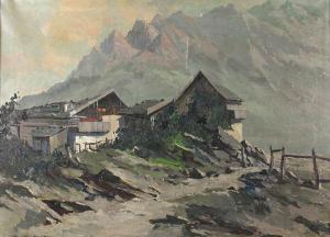 LAUBENTHAL Fritz 1800-1900,Dom rybaka nad jeziorem,Rempex PL 2006-05-08