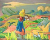 LAUBSER Maggie 1886-1973,A woman carrying water in a Capelandscape,Bonhams GB 2010-03-24