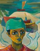 LAUBSER Maggie 1886-1973,Portrait of a Youth,Strauss Co. ZA 2018-06-04