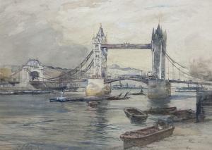 LAUDER Charles James 1841-1920,Tower Bridge - London,Duggleby Stephenson (of York) UK 2024-04-12