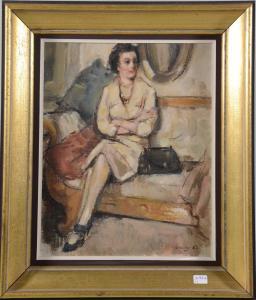 LAUDY J,Jeune femme assise,1962,Rops BE 2014-07-27