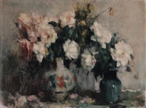 LAUDY Jean 1877-1956,Nature morte aux vases et roses,Campo & Campo BE 2023-04-18