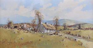 LAUGHLIN Henry M,IRISH COTTAGE AT BINBANE, DONEGAL,Ross's Auctioneers and values IE 2019-04-10