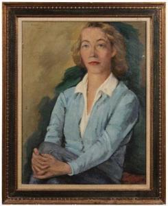 LAUGHLIN Thomas 1900-1900,Portrait of a Woman,1958,Brunk Auctions US 2011-01-08