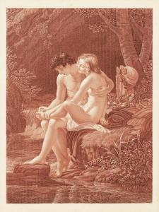 LAUGIER Jean Nicolas 1785-1875,Daphnis und Chloe,1817,Galerie Bassenge DE 2012-11-29