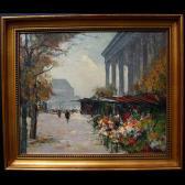 LAUNAY Leon 1890-1956,PARIS STREET SCENE WITH FLOWER VENDORS,Waddington's CA 2012-05-14
