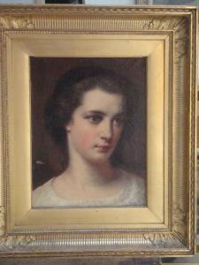 LAURE Jean Francois Hyacinthe Jules 1806-1861,Portrait de jeune femme,Millon & Associés 2010-05-05