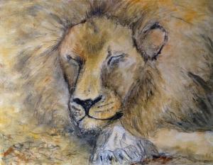 LAURENCE John 1934,Lion Sleeping,Bamfords Auctioneers and Valuers GB 2014-11-05