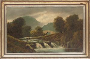 LAURENCE Sidney 1890-1970,A stone bridge over a cascading river,Christie's GB 2010-01-26