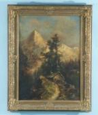 LAURENCE Sidney 1890-1970,MOUNTAINSCAPE WITH CABIN,Lewis & Maese US 2009-09-23
