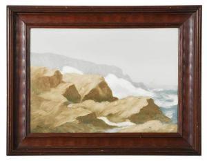 LAURENCE Sturgis 1902,a rocky shoreline,1904,Brunk Auctions US 2018-09-15