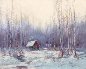 LAURENCE Sydney Mortimer 1865-1940,Alaskan Cabin in the Woods,1920,Bonhams GB 2024-04-23