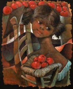 LAURENCEAU LYONEL 1942,La jeune marchande pommes,1984,Chayette et Cheval FR 2021-04-30