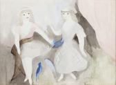 LAURENCIN Marie 1883-1956,Deux jeunes filles aux oiseaux bleus,Mallet JP 2015-12-03