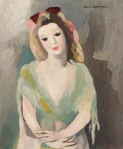LAURENCIN Marie 1883-1956,Jeune fille aux mains croisées,Sotheby's GB 2024-03-07