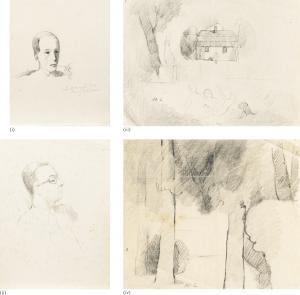 LAURENCIN Marie 1883-1956,PORTRAIT DE MARCEL JOUHANDEAU,1943,Sotheby's GB 2019-03-28