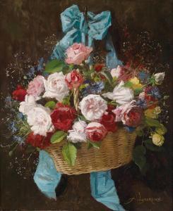 LAURENS André 1900-1900,Basket of Roses,Palais Dorotheum AT 2013-12-11