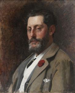 LAURENS Jean Paul 1838-1932,Portrait d'homme à l'oeillet rouge à la boutonnièr,Daguerre 2022-12-02