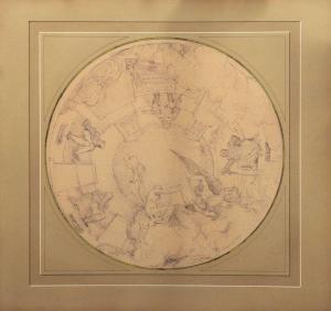 LAURENS Jean Paul 1838-1932,Projet de plafond pour le palais de la Légion d',1875,Kapandji Morhange 2022-11-04