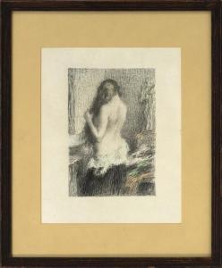 LAURENT Ernest Joseph 1859-1929,A nude female brushing her hair,20th Century,Eldred's US 2018-01-20
